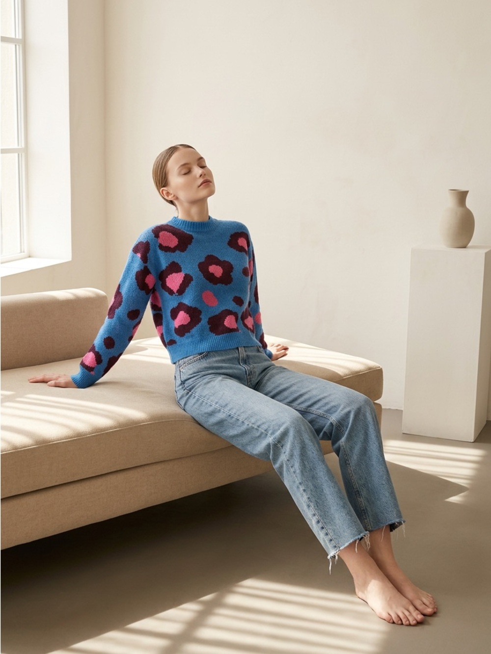 NWT Lilly Pulitzer XXS Ferrara Sweater Blue Flare Growl & Prowl Jacquard $138